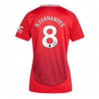 Camiseta Manchester United Bruno Fernandes #8 Primera Equipación Replica 2024-25 para mujer mangas cortas